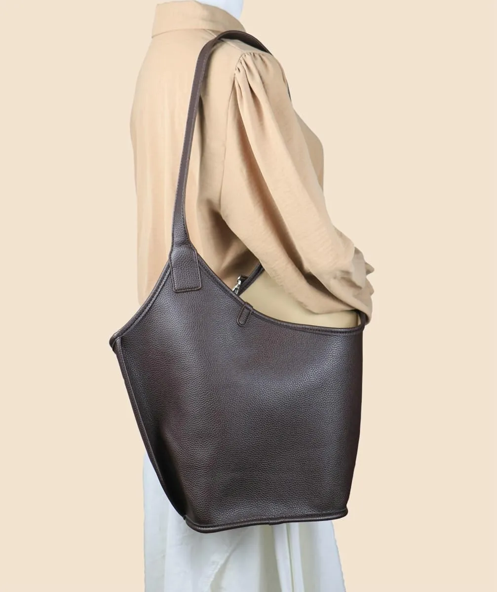 2 Pcs Slouchy PU Leather Bucket Bag Women Crescent Shoulder Bag Cute Hobo Bags Trendy Crossbody Purse Satchels Tote Handbag