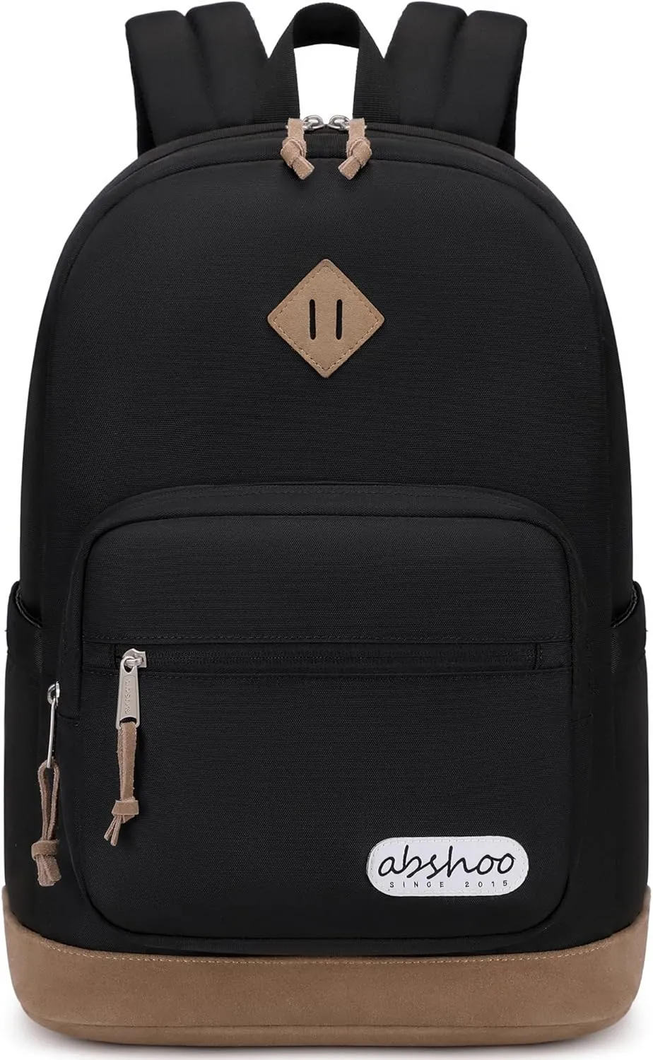 abshoo Classic Travel Backpack for Men Middle High School Backpack for Teen Girls and Boys Bookbag (Black)