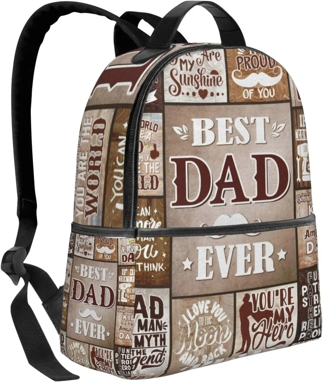 Best Dad Ever Father's Day Backpack Lightweight Laptop Backpacks Casual Double Shoulder Backpack For Women Men Travel