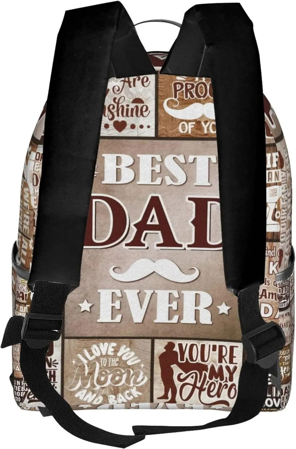 Best Dad Ever Father's Day Backpack Lightweight Laptop Backpacks Casual Double Shoulder Backpack For Women Men Travel