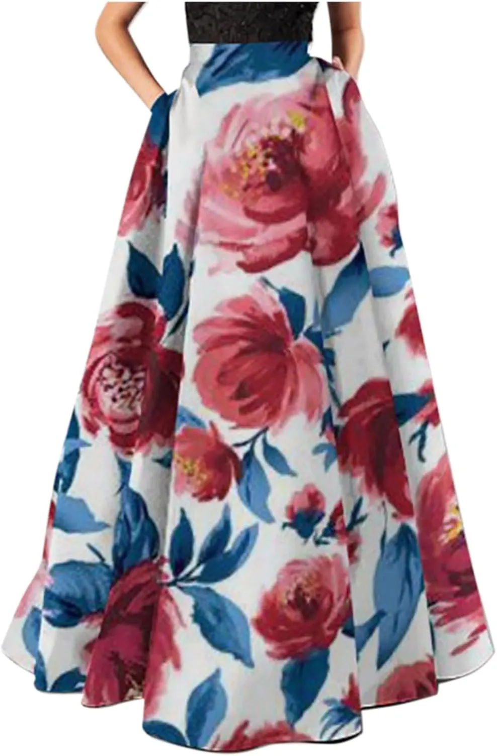Boho Hawaiian High Cut Tropical Beach Formal Vacation for Women Floral Maxi Long Loose Fit Skorts Women 2025