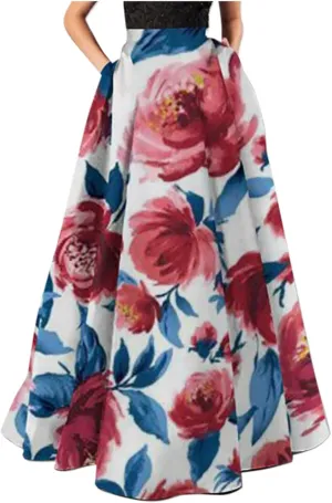 Boho Hawaiian High Cut Tropical Beach Formal Vacation for Women Floral Maxi Long Loose Fit Skorts Women 2025