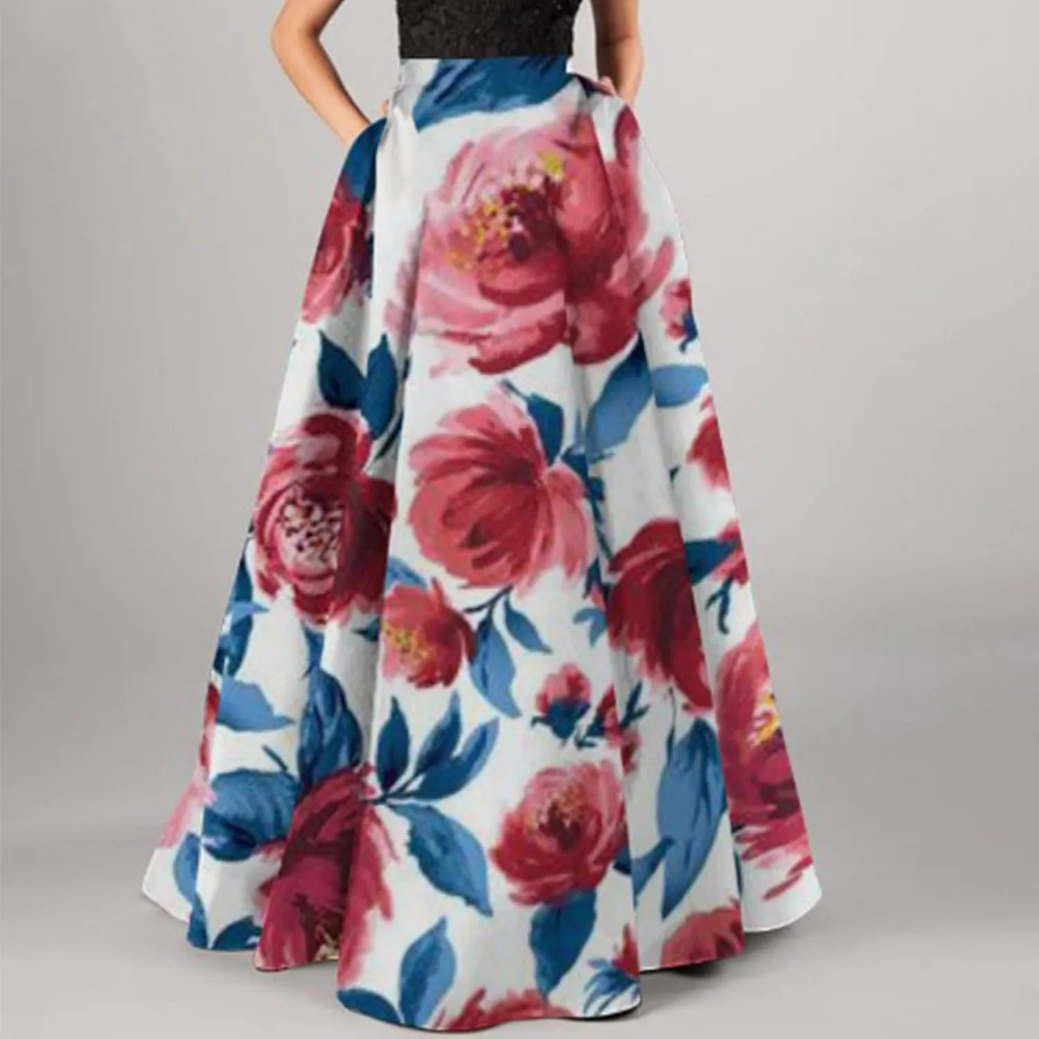 Boho Hawaiian High Cut Tropical Beach Formal Vacation for Women Floral Maxi Long Loose Fit Skorts Women 2025