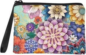 Boho Mandala Change Purse Wallets for Women Ladies Cosmetic Bag Large Capacity Wallet Coin Bag Toiletry Kit Handy Bags
