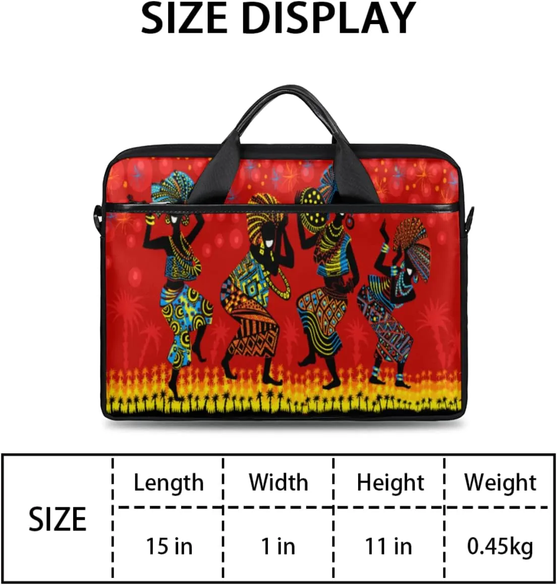 Boho Painted Bird Feathers Laptop Shoulder Messenger Bag Waterproof Laptop Briefcase with Handle and Padded Strap Case Sleeve