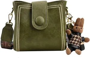 Bootara Bucket Bag, Bootara Women's Vintage Bunny Charm Bucket Bag  Convertible Shoulder Crossbody, Spacious Travel Tote