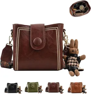 Bootara Bucket Bag, Vintage Fashion Bag with Adjustable Wider Shoulder Strap, Spacious Travel for Women