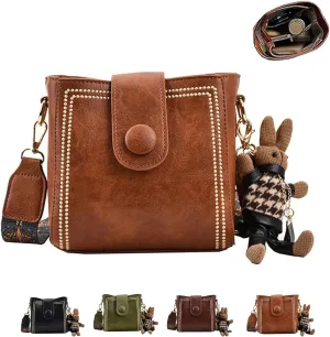 Bootara Bucket Bag, Vintage Fashion Bag with Adjustable Wider Shoulder Strap, Spacious Travel for Women