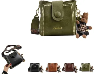 Bootara Bucket Bag, Vintage Retro Small Water Bucket Bag with Adjustable Shoulder Strap, Spacious Travel Tote