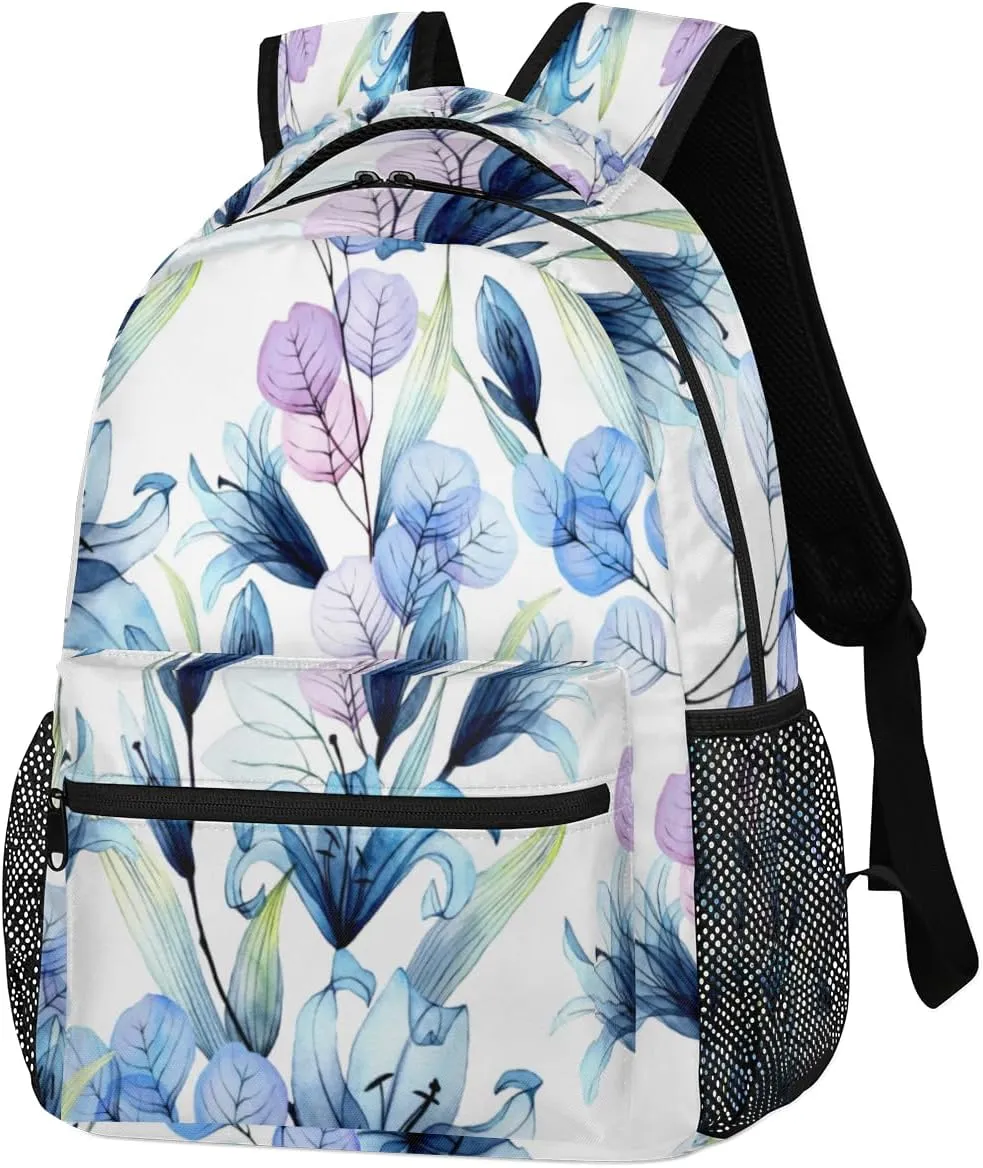 Brilliant Flowers Travel Laptop Backpacks Lightweight Travel Hiking Camping Casual Daypack Backpack for Men Women Adults