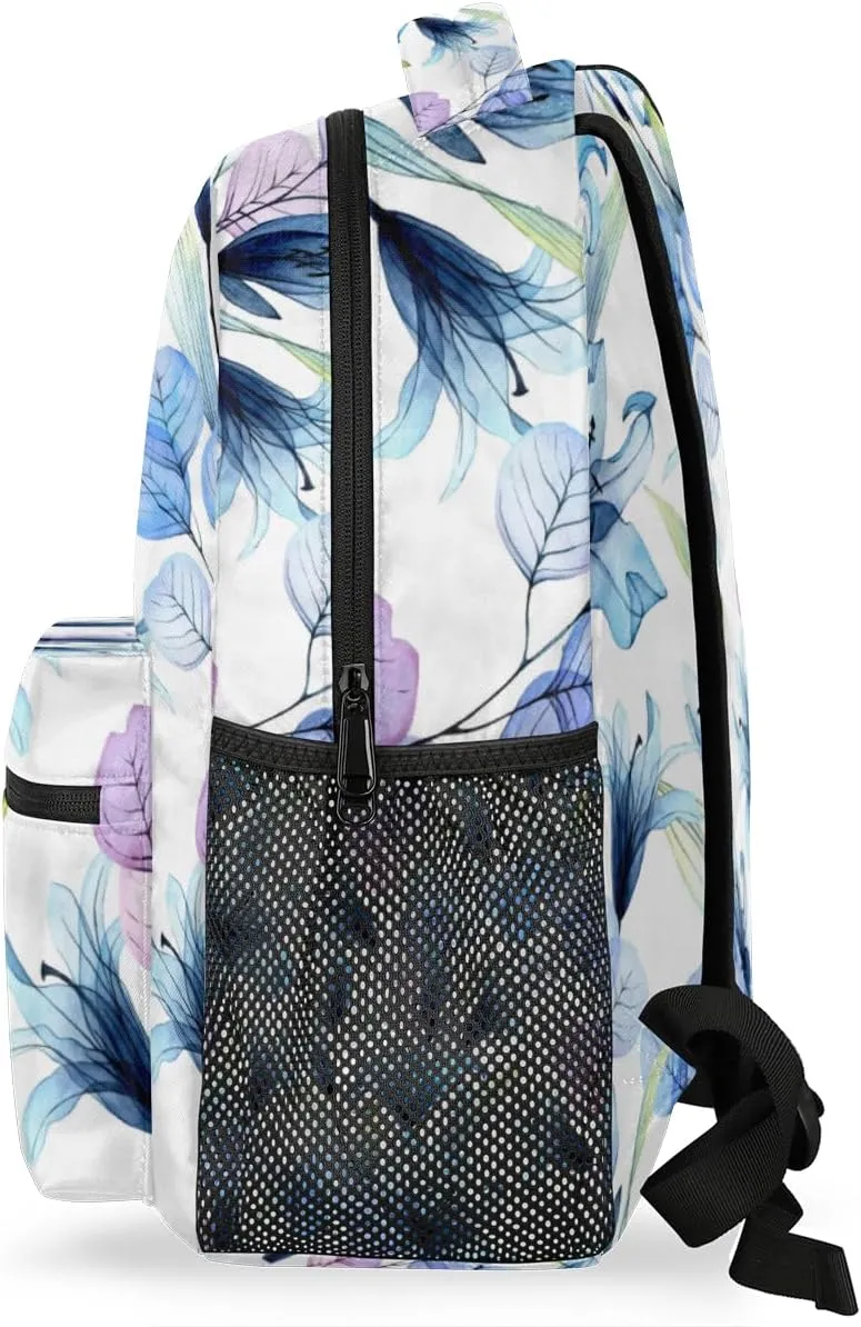 Brilliant Flowers Travel Laptop Backpacks Lightweight Travel Hiking Camping Casual Daypack Backpack for Men Women Adults