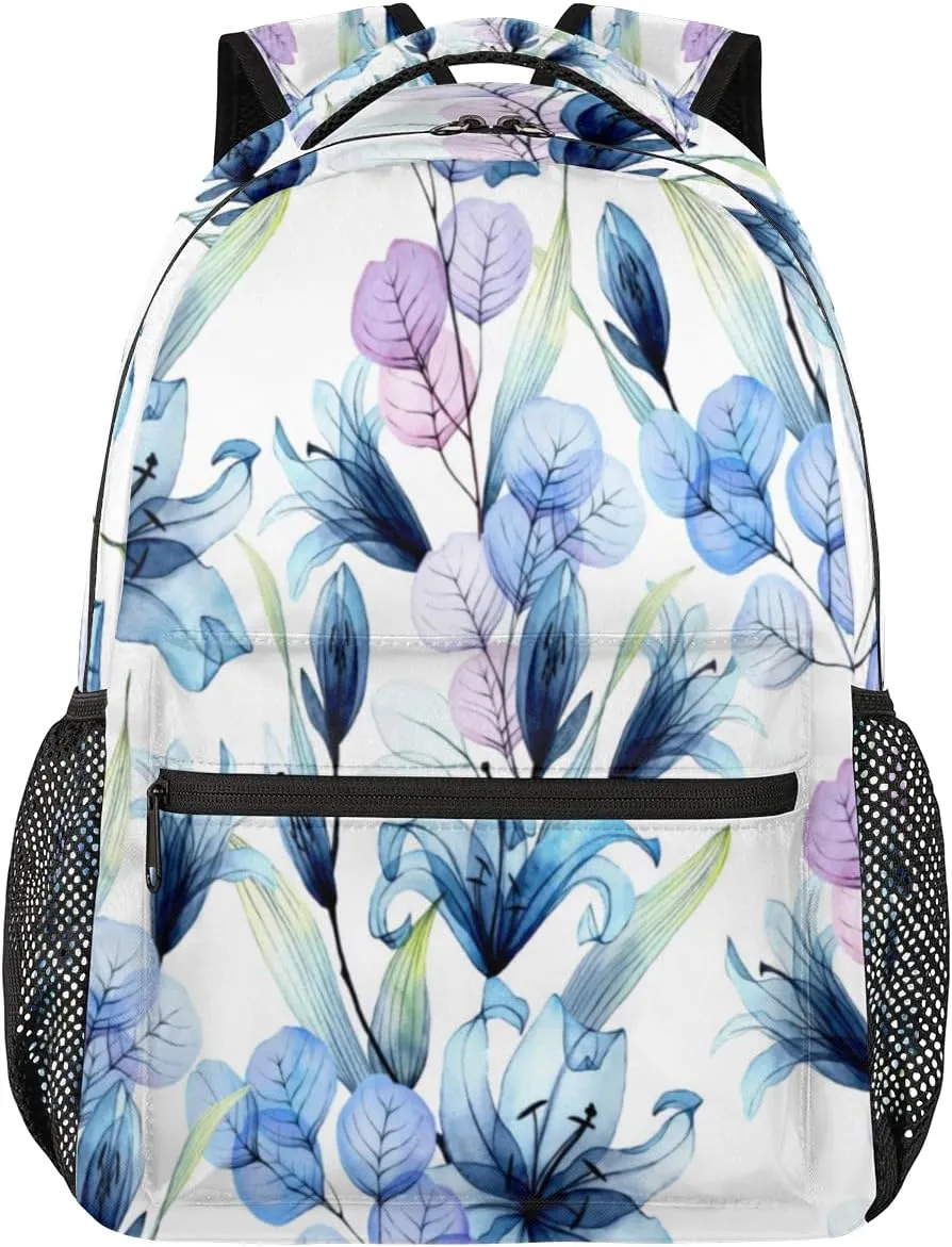 Brilliant Flowers Travel Laptop Backpacks Lightweight Travel Hiking Camping Casual Daypack Backpack for Men Women Adults