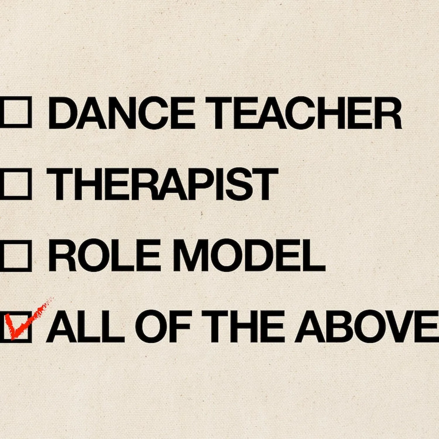 CafePress Dance Teacher Multiple Choice Tote Bag Natural Canvas Tote Bag, Reusable Shopping Bag