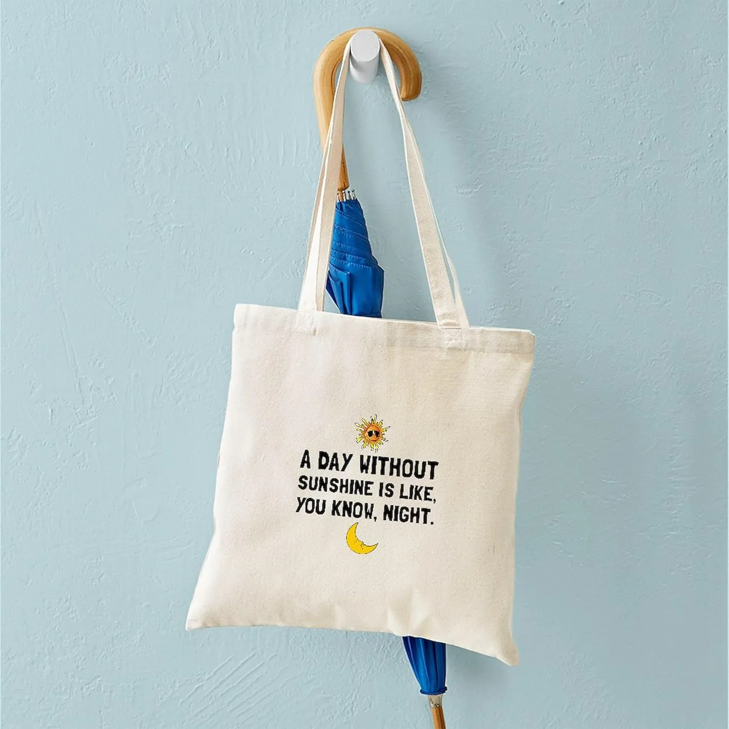 CafePress Day Without Sunshine Tote Bag Natural Canvas Tote Bag, Reusable Shopping Bag