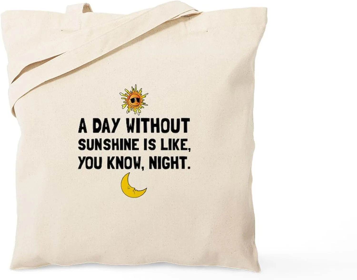CafePress Day Without Sunshine Tote Bag Natural Canvas Tote Bag, Reusable Shopping Bag