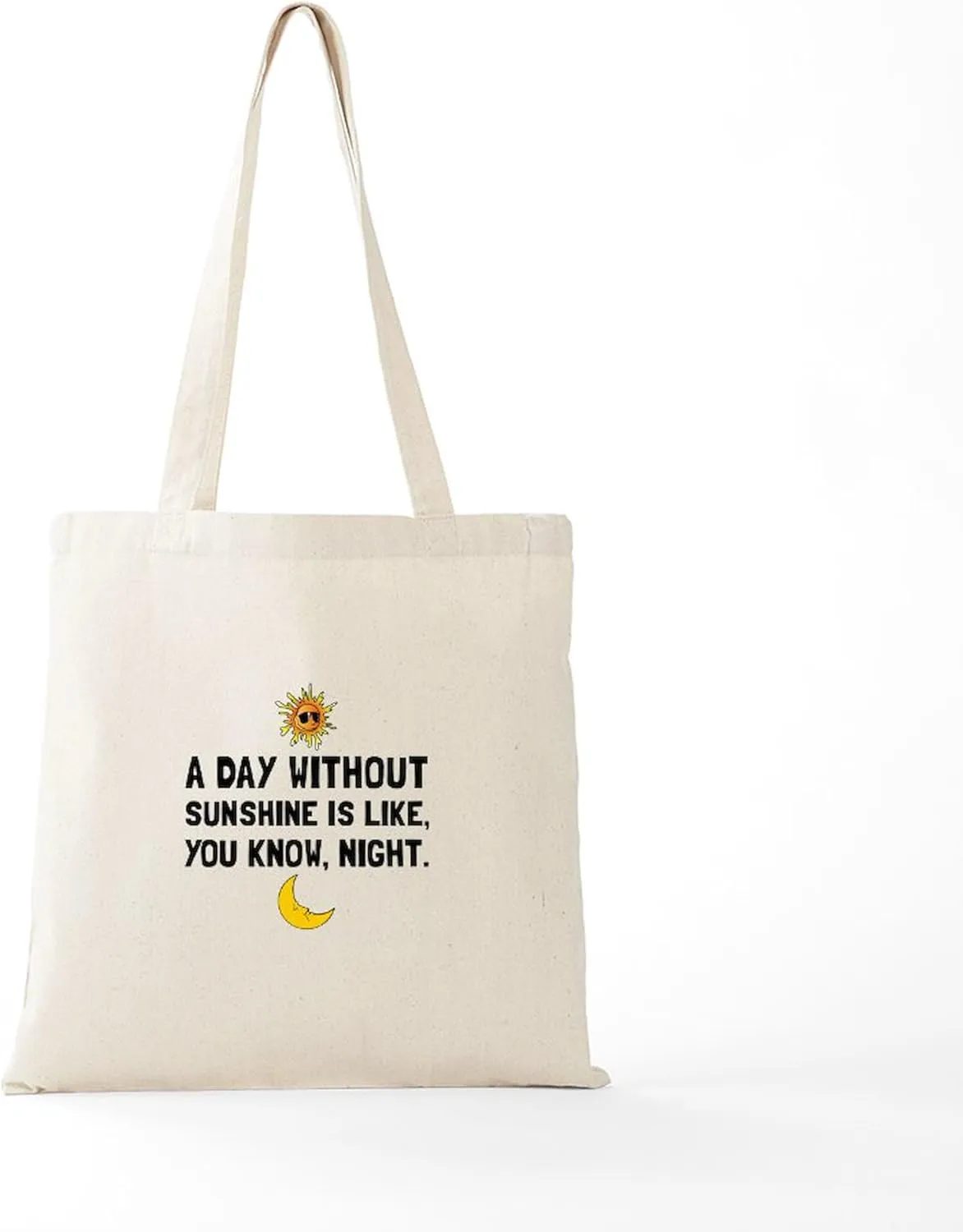 CafePress Day Without Sunshine Tote Bag Natural Canvas Tote Bag, Reusable Shopping Bag