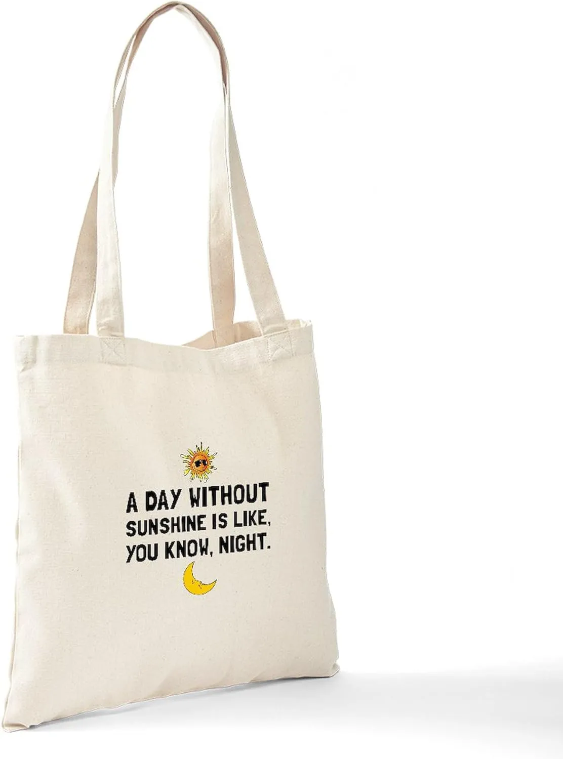 CafePress Day Without Sunshine Tote Bag Natural Canvas Tote Bag, Reusable Shopping Bag