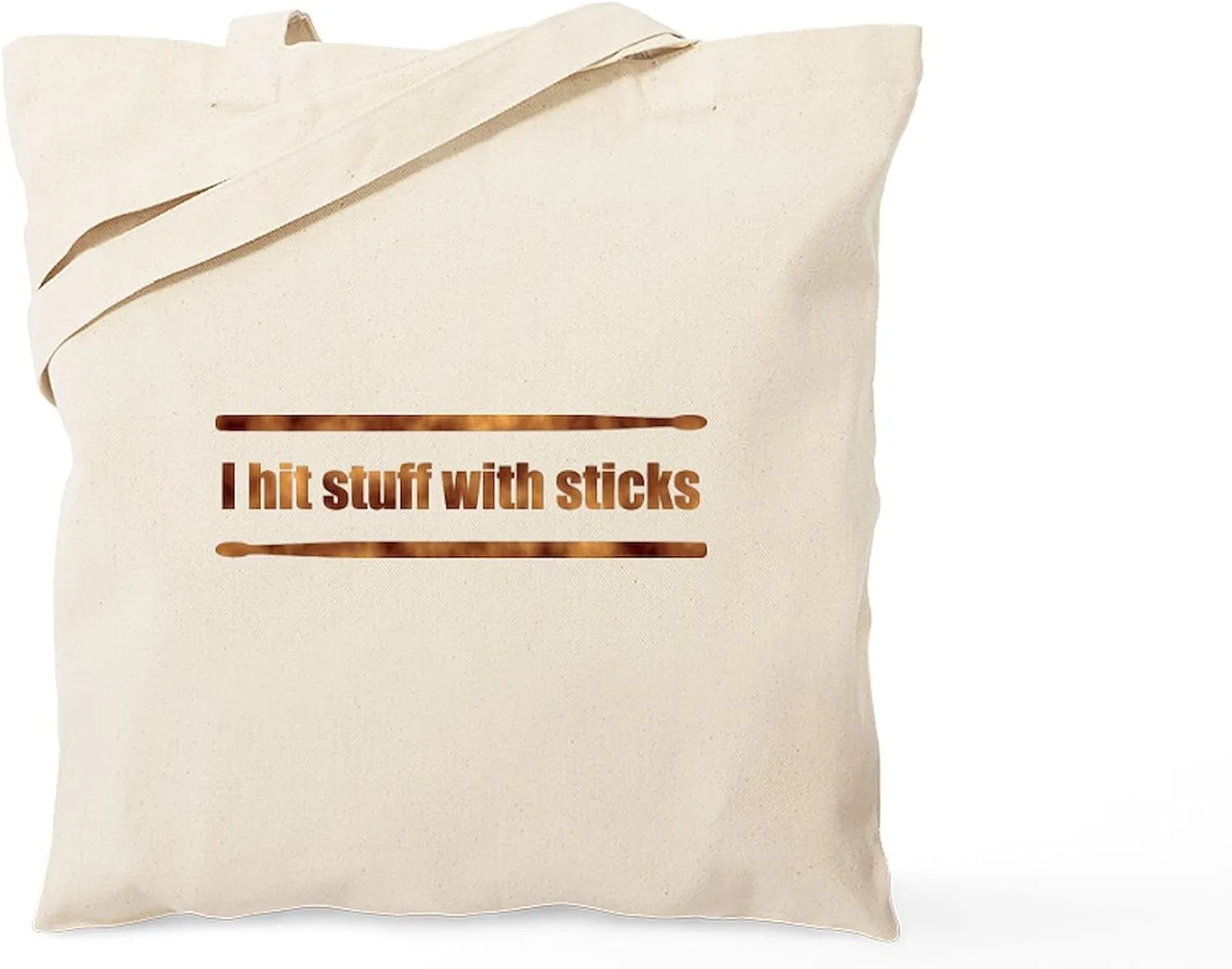 CafePress Drum Stick Tote Bag Natural Canvas Tote Bag, Reusable Shopping Bag