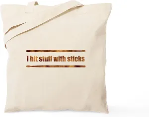 CafePress Drum Stick Tote Bag Natural Canvas Tote Bag, Reusable Shopping Bag