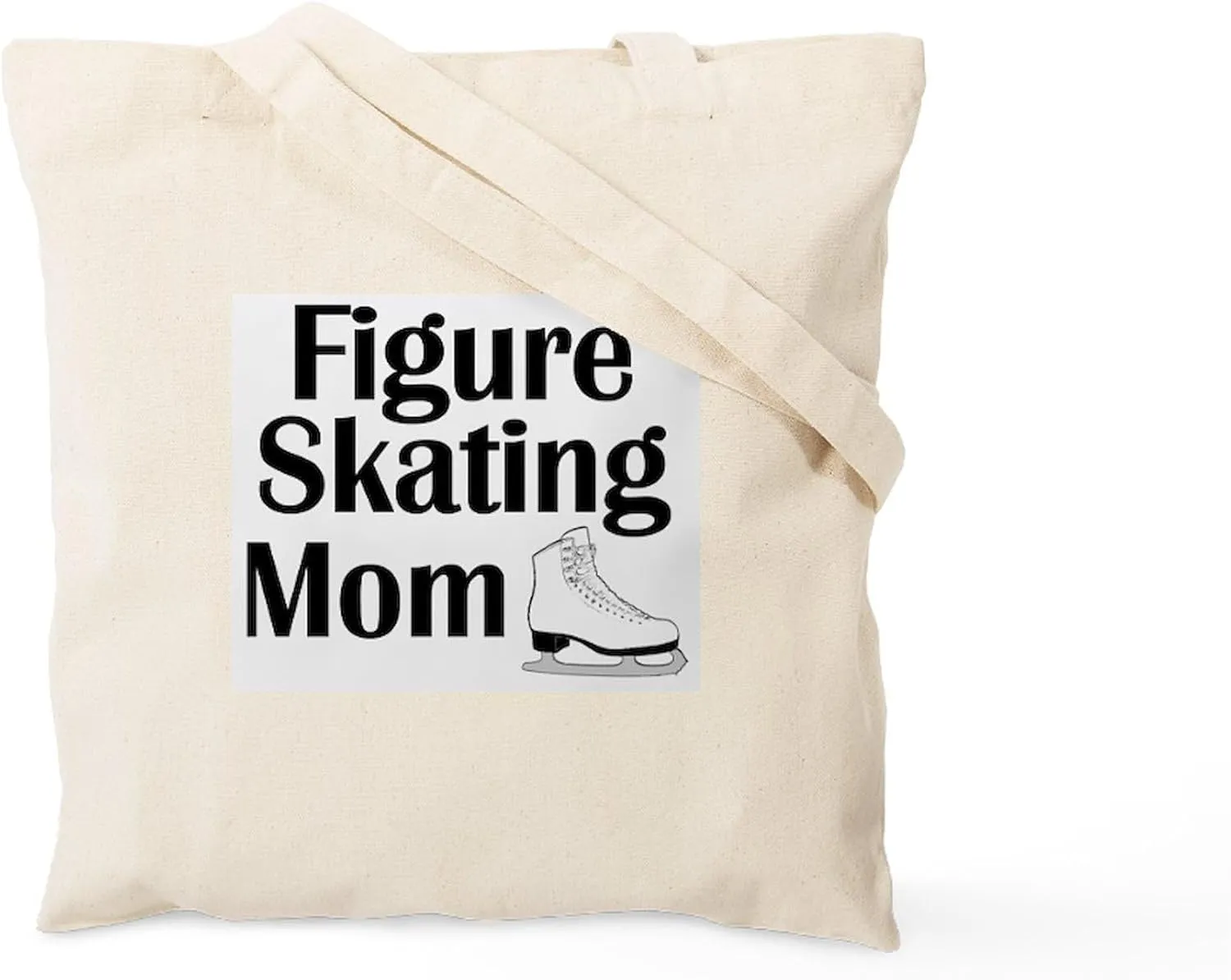 CafePress Figure Skating Mom Tote Bag Natural Canvas Tote Bag, Reusable Shopping Bag