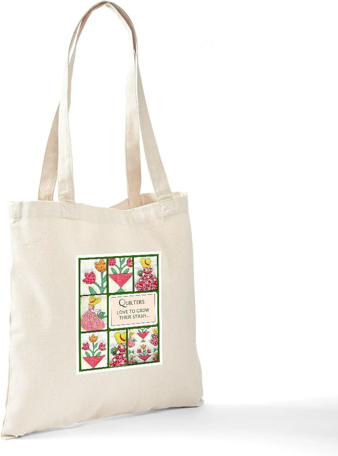 CafePress Gardening Quilter Tote Bag Natural Canvas Tote Bag, Reusable Shopping Bag