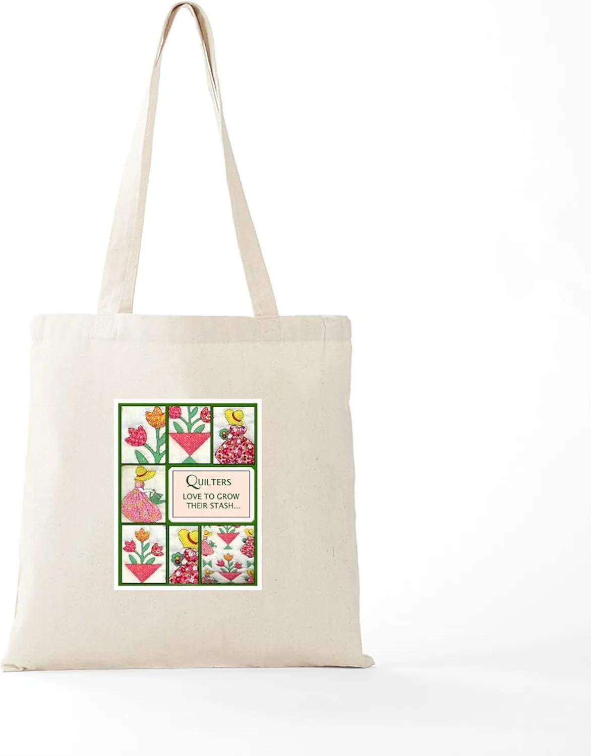 CafePress Gardening Quilter Tote Bag Natural Canvas Tote Bag, Reusable Shopping Bag