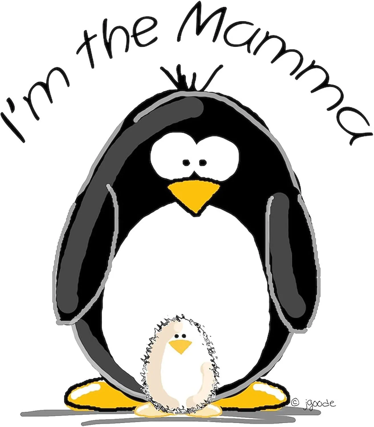 CafePress I Am The Mamma Penguin Tote Bag Natural Canvas Tote Bag, Reusable Shopping Bag