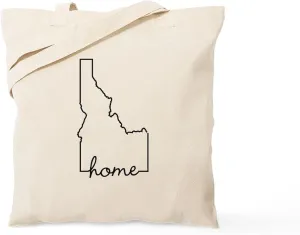 CafePress Idaho Home Tote Bag Natural Canvas Tote Bag, Reusable Shopping Bag