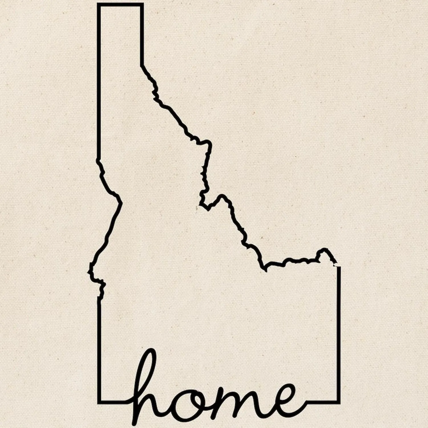 CafePress Idaho Home Tote Bag Natural Canvas Tote Bag, Reusable Shopping Bag