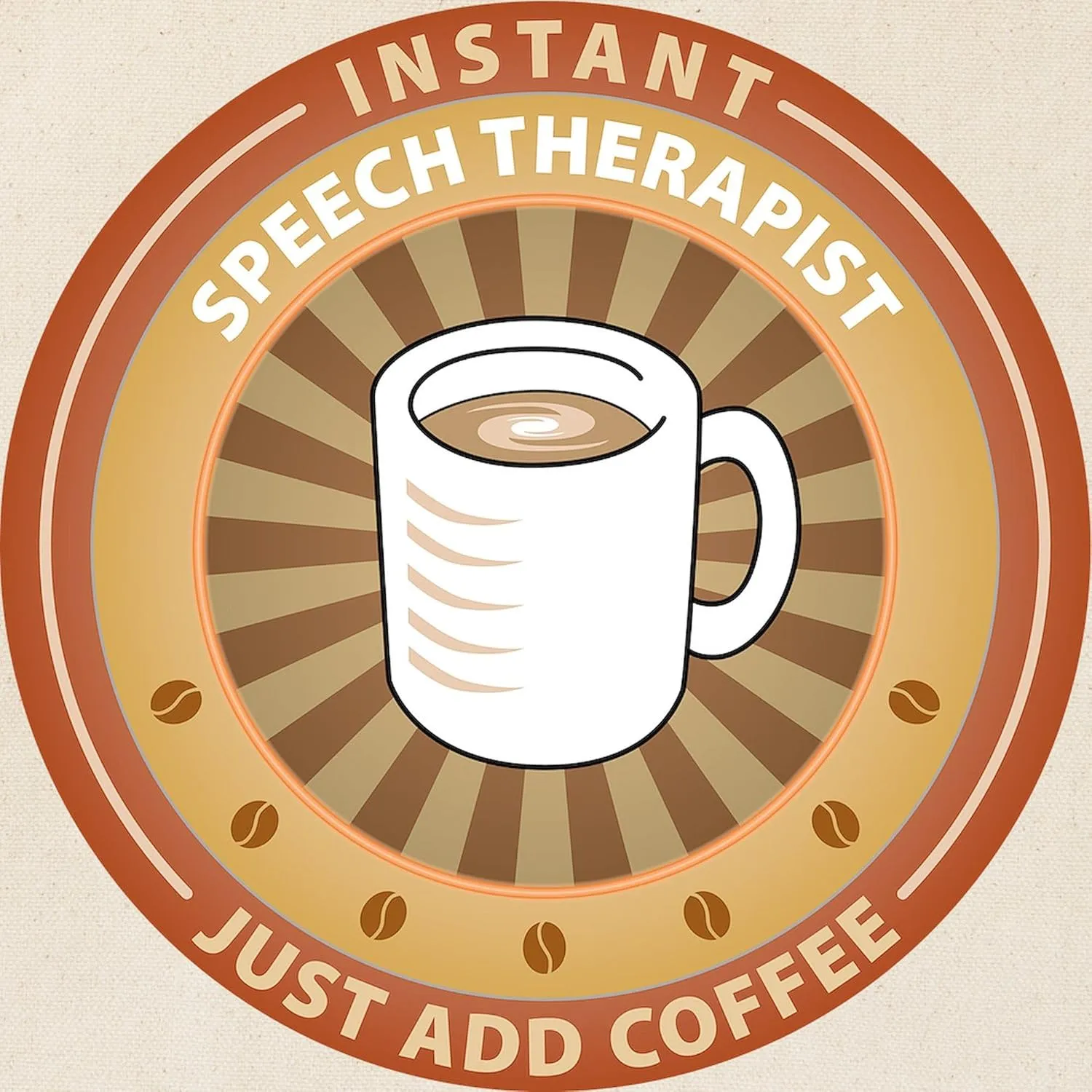 CafePress Instant Speech Therapist Tote Bag Natural Canvas Tote Bag, Reusable Shopping Bag