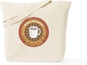 CafePress Instant Speech Therapist Tote Bag Natural Canvas Tote Bag, Reusable Shopping Bag