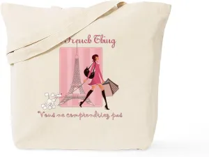 CafePress It's A French Thing Tote Bag Natural Canvas Tote Bag, Reusable Shopping Bag