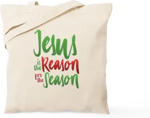 CafePress Jesus Is The Reason Tote Bag Natural Canvas Tote Bag, Reusable Shopping Bag