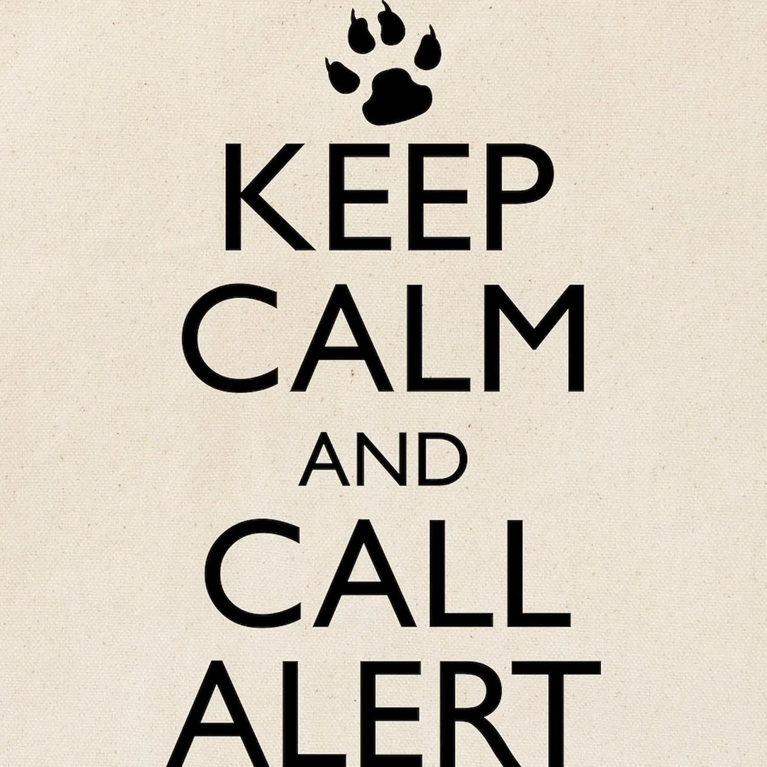 CafePress Keep Calm And Call Alert Tote Bag Natural Canvas Tote Bag, Reusable Shopping Bag