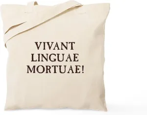 CafePress Long Live Dead Languages Latin Tote Bag Natural Canvas Tote Bag, Reusable Shopping Bag