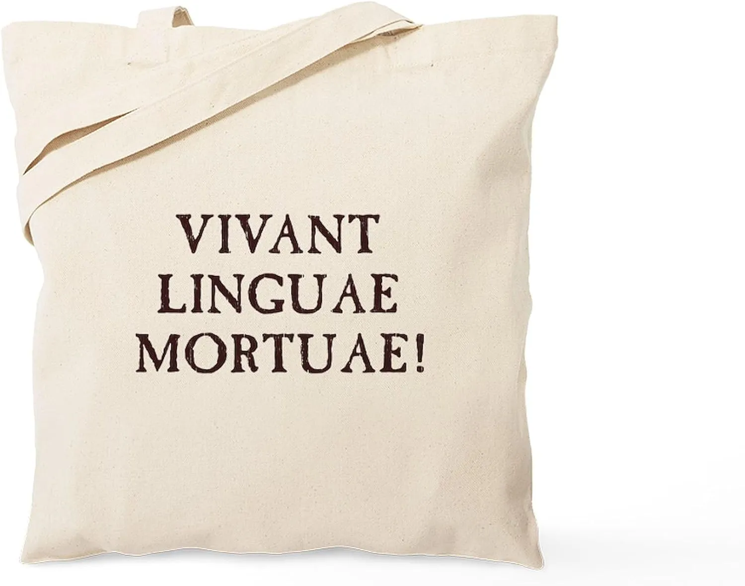 CafePress Long Live Dead Languages Latin Tote Bag Natural Canvas Tote Bag, Reusable Shopping Bag