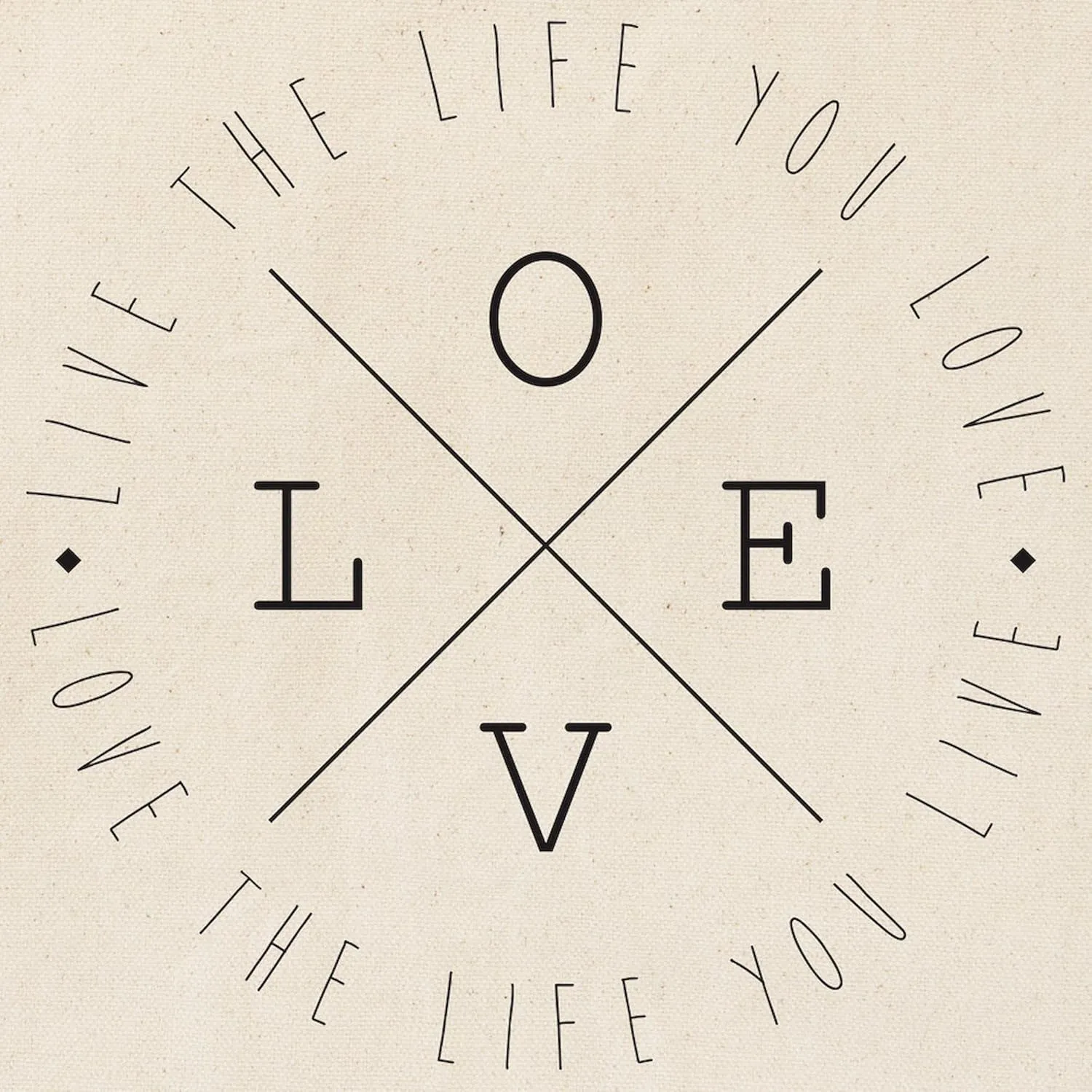 CafePress Love Life Tote Bag Natural Canvas Tote Bag, Reusable Shopping Bag