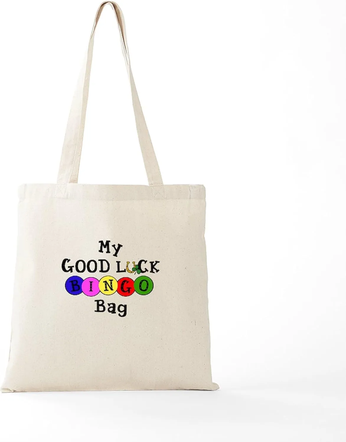 CafePress Lucky BINGO Tote Bag Natural Canvas Tote Bag, Reusable Shopping Bag