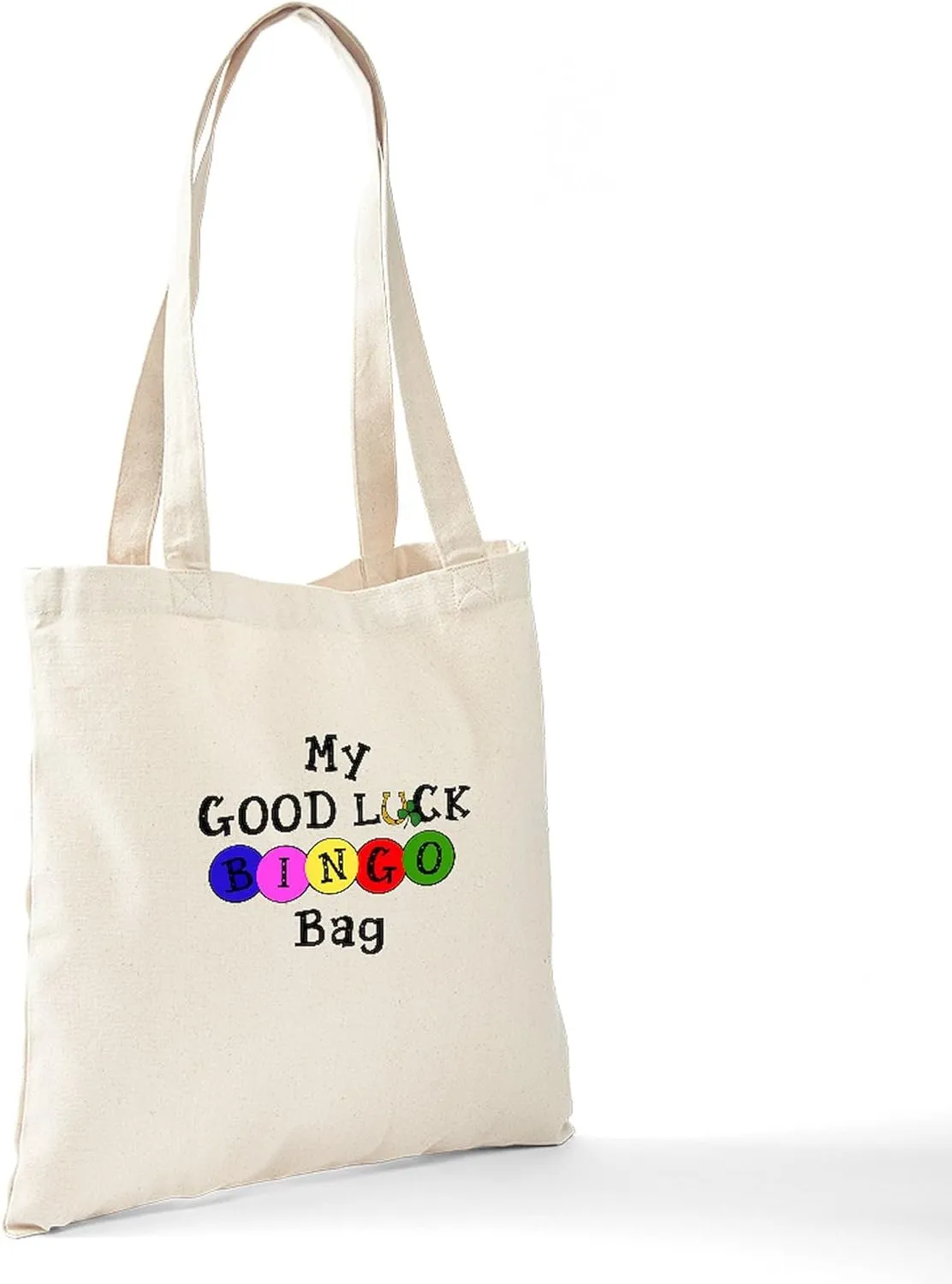 CafePress Lucky BINGO Tote Bag Natural Canvas Tote Bag, Reusable Shopping Bag
