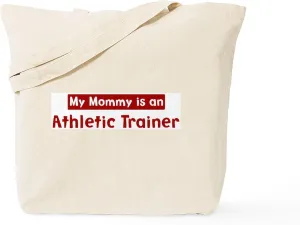 CafePress Mom Is A Athletic Trainer Tote Bag Natural Canvas Tote Bag, Reusable Shopping Bag