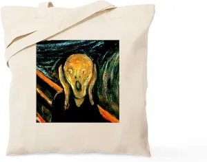 CafePress Munch's The Scream Tote Bag Natural Canvas Tote Bag, Reusable Shopping Bag