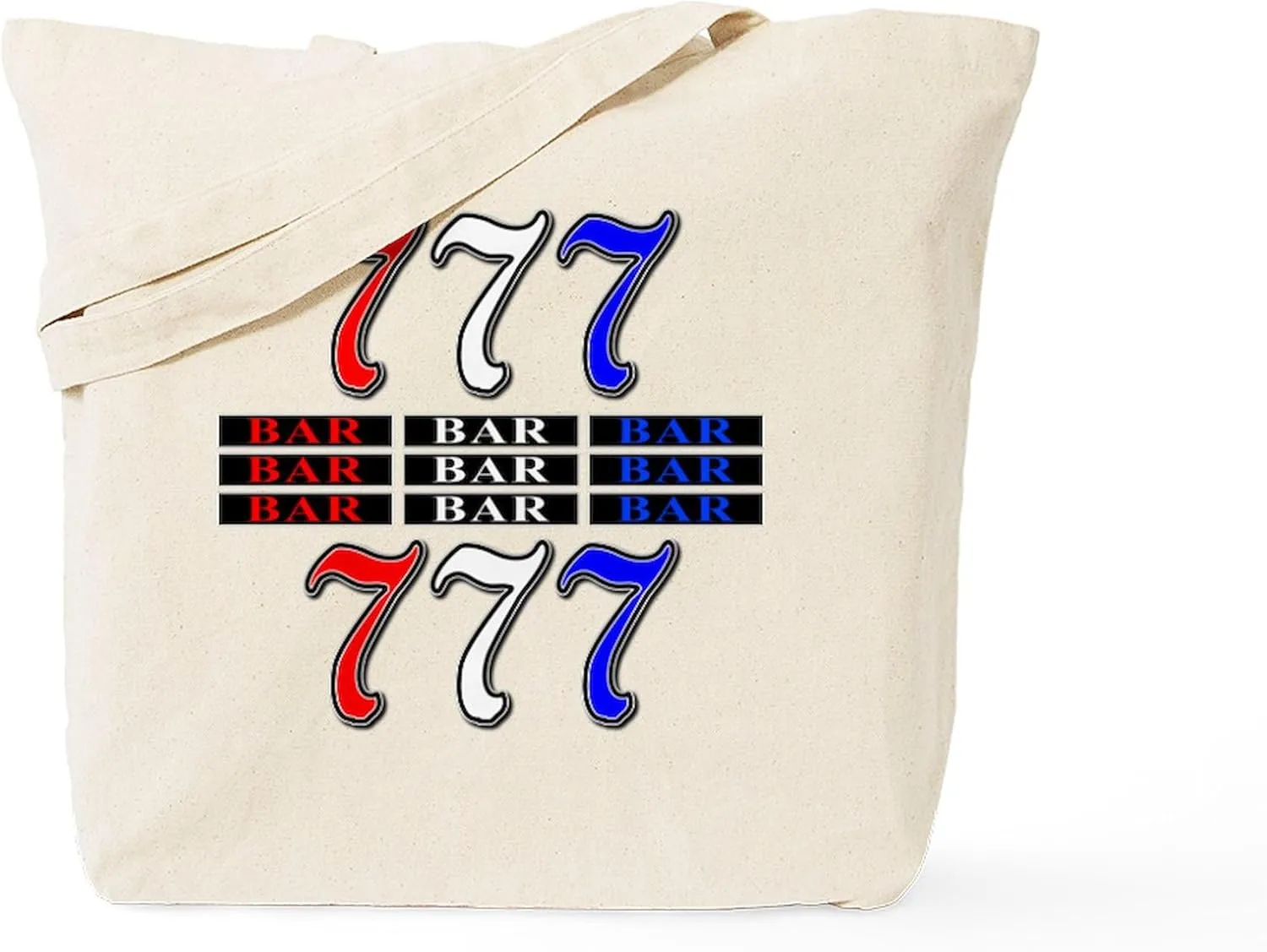 CafePress Red, White And Blue Slots Tote Bag Natural Canvas Tote Bag, Reusable Shopping Bag