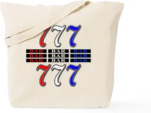 CafePress Red, White And Blue Slots Tote Bag Natural Canvas Tote Bag, Reusable Shopping Bag