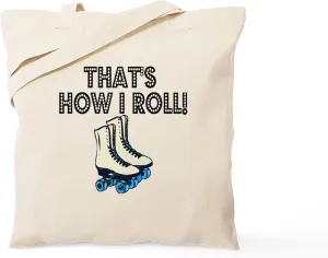 CafePress Roller Skating Tote Bag Natural Canvas Tote Bag, Reusable Shopping Bag