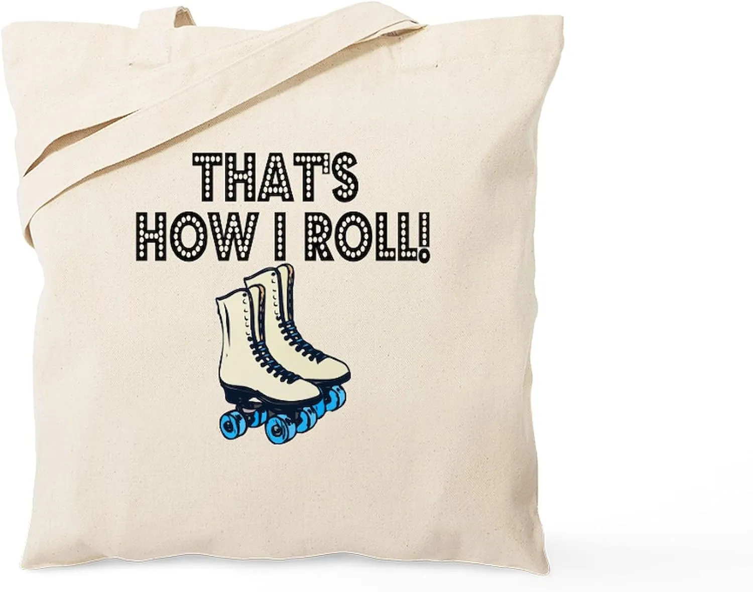 CafePress Roller Skating Tote Bag Natural Canvas Tote Bag, Reusable Shopping Bag