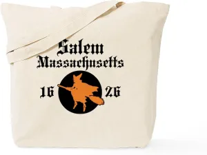 CafePress Salem Massachusetts Tote Bag Natural Canvas Tote Bag, Reusable Shopping Bag