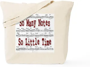 CafePress So Many Notes Tote Bag Natural Canvas Tote Bag, Reusable Shopping Bag