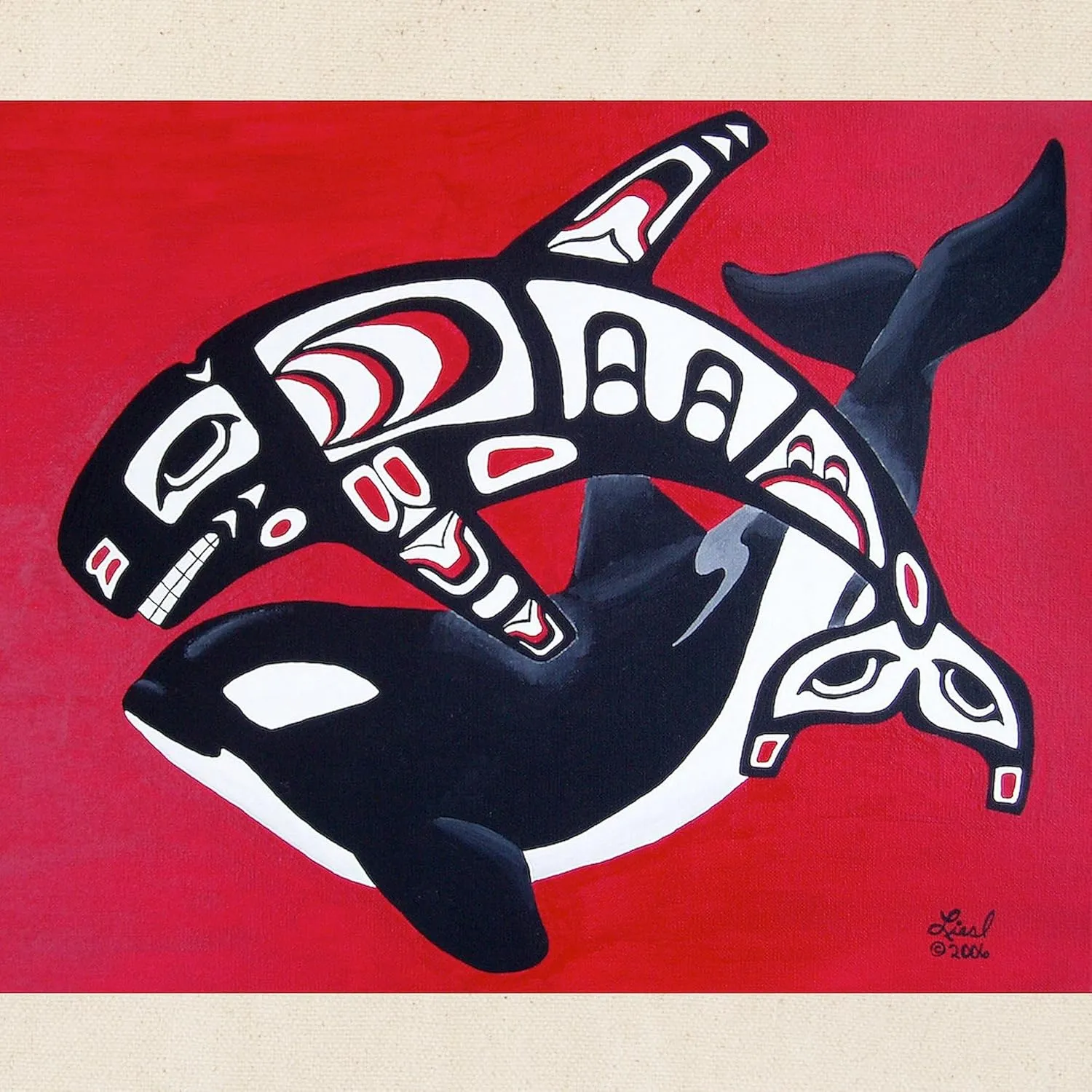 CafePress Spirit Of The Orca Tote Bag Natural Canvas Tote Bag, Reusable Shopping Bag