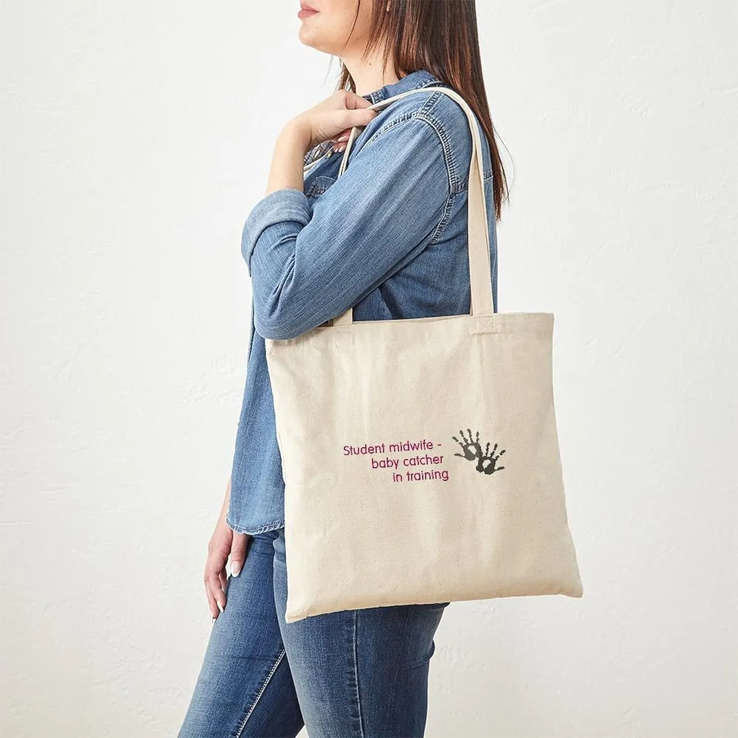 CafePress Student Midwife Tote Natural Canvas Tote Bag, Reusable Shopping Bag