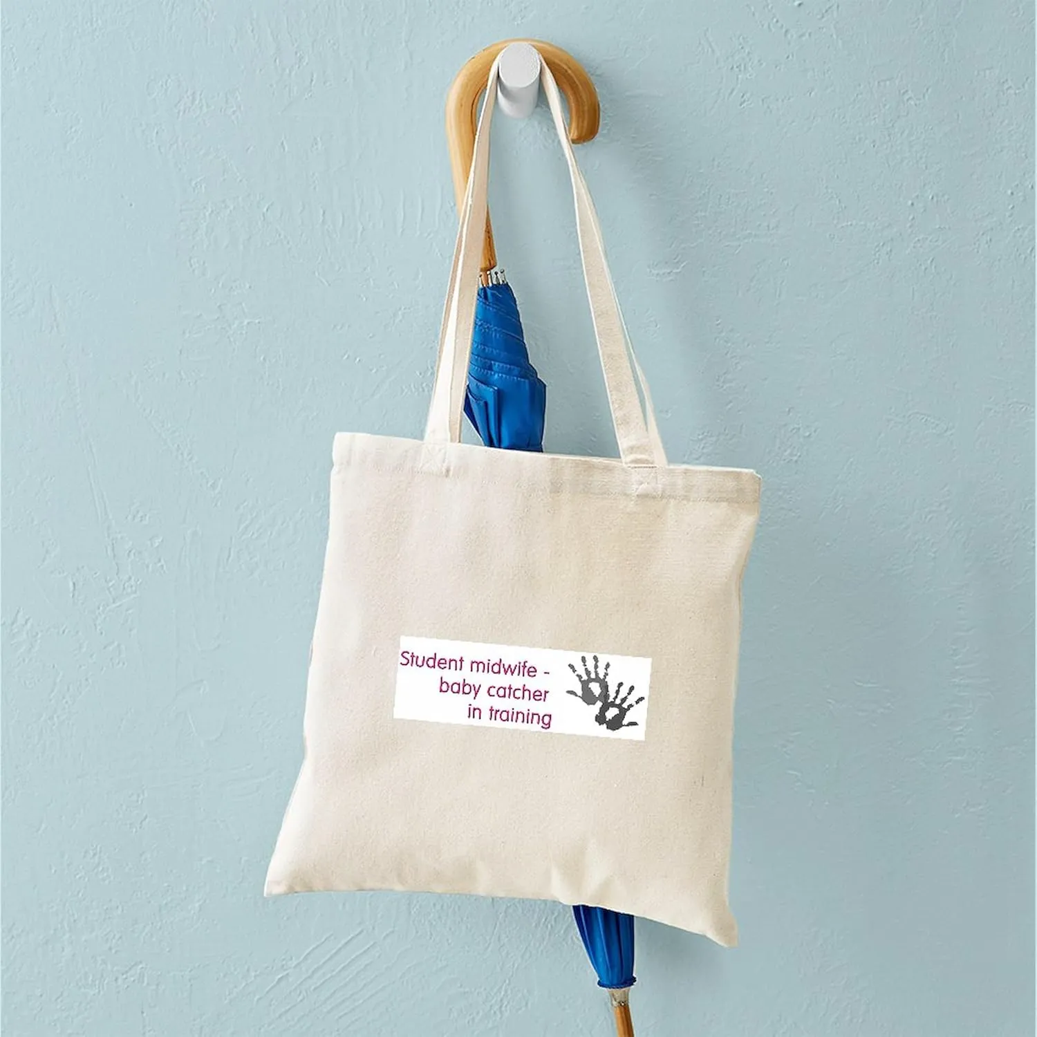 CafePress Student Midwife Tote Natural Canvas Tote Bag, Reusable Shopping Bag